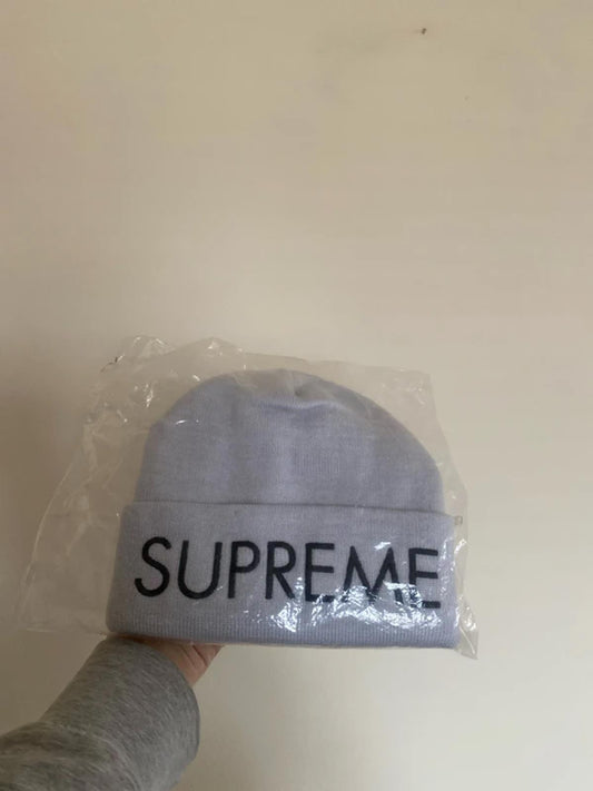 Supreme Capital Beanie Grey BNWT