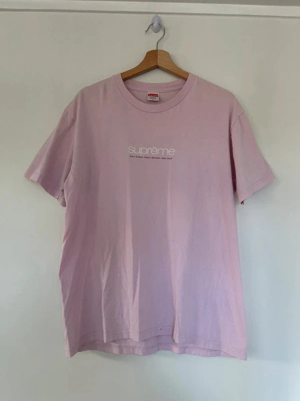 Supreme Five Boroughs T-shirt Light Pink Medium