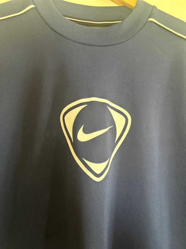 Vintage Nike Total 90 Football Shirt Navy XL