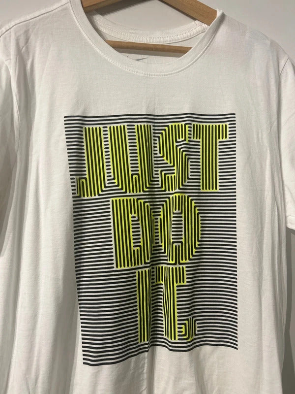 Vintage Nike Just Do It T-shirt White Medium