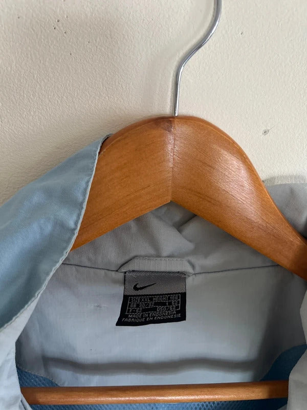 Vintage Nike Zip Up Windbreaker Blue Large